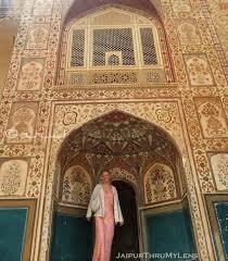 Tourist exploring Amer Fort, Jaipur